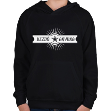 PRINTFASHION kezdo-anyuka-white - Gyerek kapucnis pulóver - Fekete gyerek pulóver, kardigán