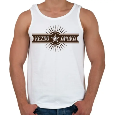 PRINTFASHION kezdo-apuka-brown - Férfi atléta - Fehér
