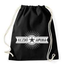 PRINTFASHION kezdo-apuka-white - Sportzsák, Tornazsák - Fekete tornazsák
