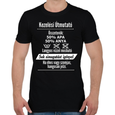 PRINTFASHION kezelési útmutató - Férfi póló - Fekete