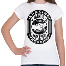 PRINTFASHION Kézfogás - Női póló - Fehér női póló