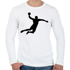 PRINTFASHION kézilabdás - Férfi hosszú ujjú póló - Fehér
