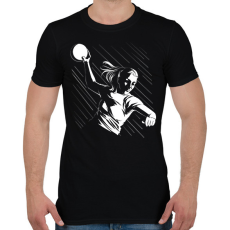 PRINTFASHION Kézilabdás - Férfi póló - Fekete