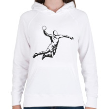 PRINTFASHION Kézilabdázó  - Női kapucnis pulóver - Fehér női pulóver, kardigán