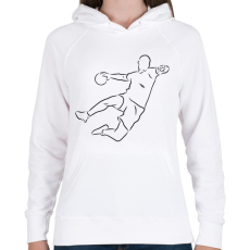PRINTFASHION Kézilabdázó - Női kapucnis pulóver - Fehér