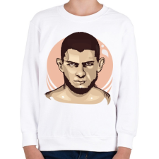 PRINTFASHION Khabib Nurmagomedov - Gyerek pulóver - Fehér gyerek pulóver, kardigán