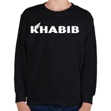 PRINTFASHION Khabib Nurmagomedov logo - Gyerek pulóver - Fekete gyerek pulóver, kardigán