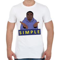 PRINTFASHION Khaby Lame egyszerű simple - Férfi póló - Fehér