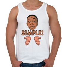 PRINTFASHION Khaby Simple! - Férfi atléta - Fehér atléta, trikó