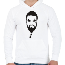 PRINTFASHION Khal Drogo arca 2. - Férfi kapucnis pulóver - Fehér