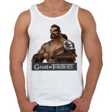 PRINTFASHION Khal Drogo - Férfi atléta - Fehér