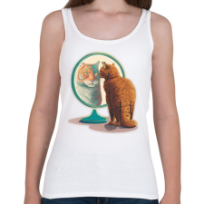 PRINTFASHION Ki a legszebb macska - Női atléta - Fehér női trikó