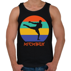 PRINTFASHION Kickbox - Harcművészet - Férfi atléta - Fekete