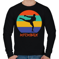 PRINTFASHION Kickbox - Harcművészet - Férfi pulóver - Fekete férfi pulóver, kardigán