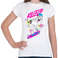 PRINTFASHION Kickflip wolf - Női póló - Fehér női póló