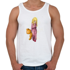 PRINTFASHION Kicsi lány...kicsi maci - Férfi atléta - Fehér