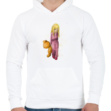 PRINTFASHION Kicsi lány...kicsi maci - Férfi kapucnis pulóver - Fehér férfi pulóver, kardigán