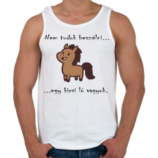 PRINTFASHION Kicsi ló - aki nem beszél  - Férfi atléta - Fehér atléta, trikó