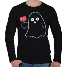 PRINTFASHION Kicsi szellem - Férfi hosszú ujjú póló - Fekete férfi póló