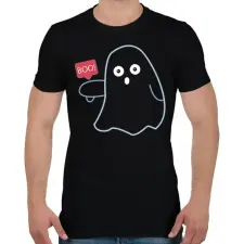 PRINTFASHION Kicsi szellem - Férfi póló - Fekete férfi póló