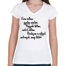 PRINTFASHION KICSI VOLTAM - Női V-nyakú póló - Fehér