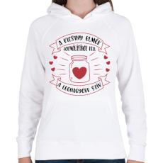 PRINTFASHION Kicsiny elmék formálása - Női kapucnis pulóver - Fehér