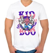PRINTFASHION KID BOO - DBZ - Férfi V-nyakú póló - Fehér férfi póló