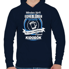 PRINTFASHION Kidobó - Férfi kapucnis pulóver - Sötétkék férfi pulóver, kardigán