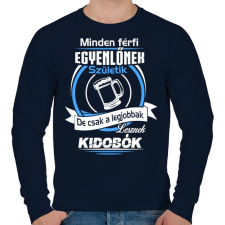 PRINTFASHION Kidobó - Férfi pulóver - Sötétkék férfi pulóver, kardigán