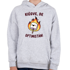 PRINTFASHION Kiégve, de optimistán - Gyerek kapucnis pulóver - Sport szürke gyerek pulóver, kardigán