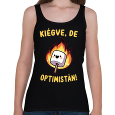 PRINTFASHION Kiégve, de optimistán - Női atléta - Fekete