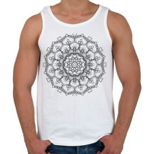 PRINTFASHION Kifesthető mandala minta1. - Férfi atléta - Fehér atléta, trikó