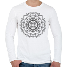 PRINTFASHION Kifesthető mandala minta1. - Férfi hosszú ujjú póló - Fehér