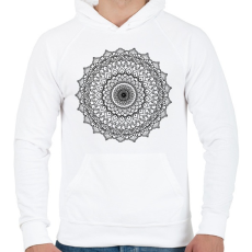 PRINTFASHION Kifesthető mandala minta4. - Férfi kapucnis pulóver - Fehér