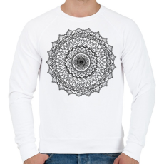 PRINTFASHION Kifesthető mandala minta4. - Férfi pulóver - Fehér