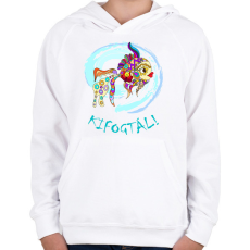 PRINTFASHION Kifogtál - Gyerek kapucnis pulóver - Fehér