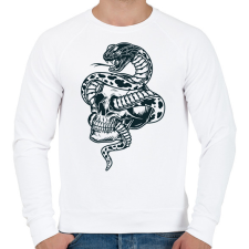 PRINTFASHION Kígyó - Férfi pulóver - Fehér férfi pulóver, kardigán