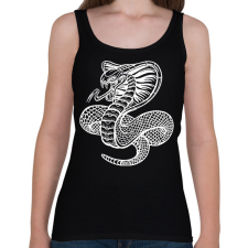 PRINTFASHION Kígyó  - Női atléta - Fekete női trikó