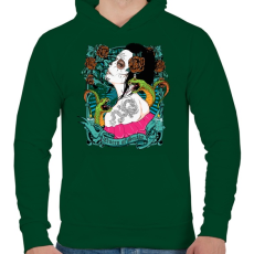 PRINTFASHION Kígyókirálynő - Férfi kapucnis pulóver - Sötétzöld