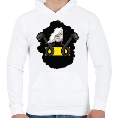 PRINTFASHION Kigyónő - Férfi kapucnis pulóver - Fehér