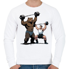 PRINTFASHION Kigyúrt állatok - Férfi pulóver - Fehér férfi pulóver, kardigán