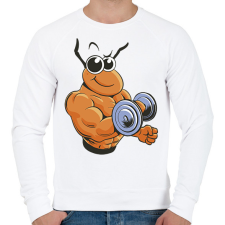 PRINTFASHION Kigyúrt hangya - Férfi pulóver - Fehér férfi pulóver, kardigán