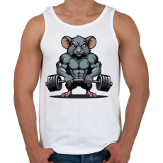 PRINTFASHION Kigyúrt patkány - Férfi atléta - Fehér