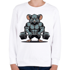 PRINTFASHION Kigyúrt patkány - Gyerek pulóver - Fehér gyerek pulóver, kardigán