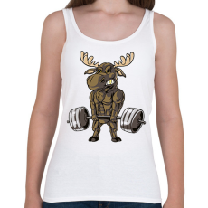 PRINTFASHION Kigyúrt szarvas - Női atléta - Fehér