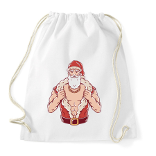 PRINTFASHION Kigyúrt télapó - Sportzsák, Tornazsák - Fehér tornazsák