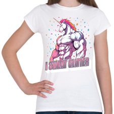 PRINTFASHION Kigyúrt unikornis - Női póló - Fehér női póló