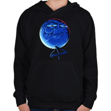 PRINTFASHION Kihívás elfogadva - Gyerek kapucnis pulóver - Fekete