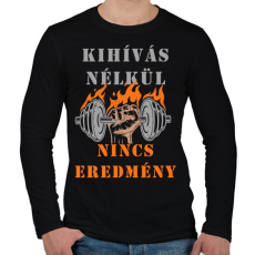 PRINTFASHION Kihívás -> Eredmény - Férfi hosszú ujjú póló - Fekete