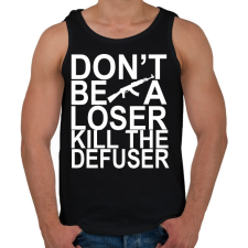 PRINTFASHION Kill The Defuser! - Férfi atléta - Fekete atléta, trikó